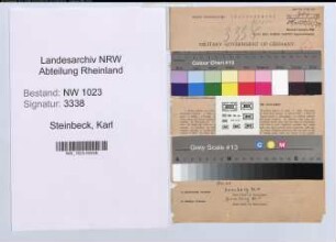 Entnazifizierung Karl Steinbeck , geb. 12.10.1908 (Amtsinspektor)