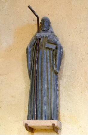 Frankreich. Basse Normandie. Manche. Lessay. Abteikirche 11 Jahrhundert. Saint Benoit. Statue von Guillaumel