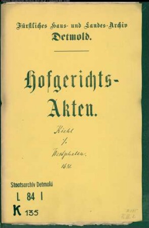 Kiehl, Henrichs Witwe Ilsabein Dröge gegen Joachim Westphalens Erben und deren Vormund Christoph Friedrich Westphal, Drost zu Heidelbeck - Schuldforderung
