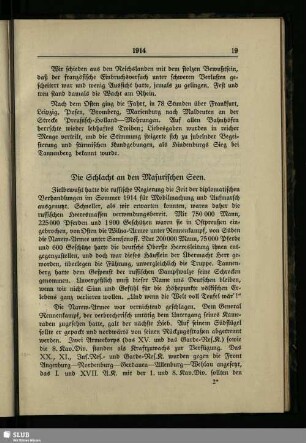 Die Schlacht an den Masurischen Seen