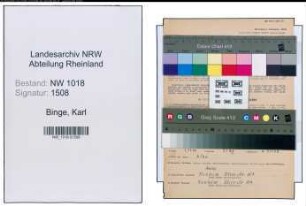 Entnazifizierung Karl Binge , geb. 08.12.1903 (Fuhrmann)