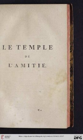 Le temple de l'amitié