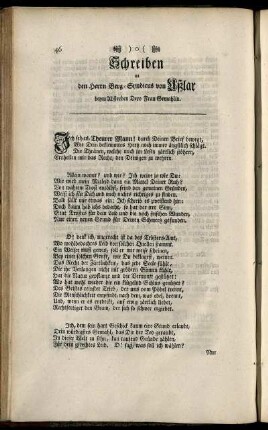 Schreiben an den Herrn Berg- Syndicus von Ußlar ...