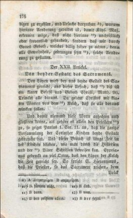 Der XXII. Artickel. Von beyder Gestalt des Sacraments.