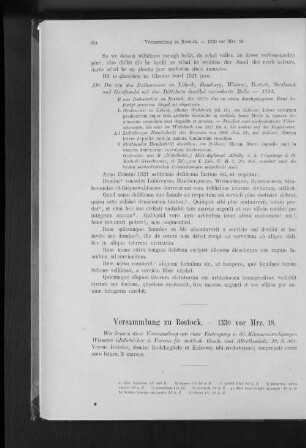 Versammlung zu Rostock. - 1330 vor Mrz. 18.