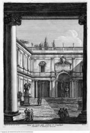 I monumenti più interessanti di Roma ..., Tafel 25: Campidoglio, Palazzo dei Conservatori, Cortile