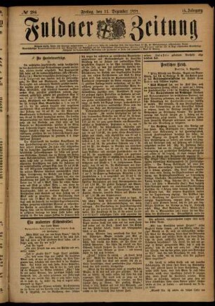 Ausgabe vom Freitag, den 11. Dezember 1891.
