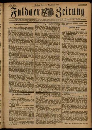 Ausgabe vom Freitag, den 11. Dezember 1891.