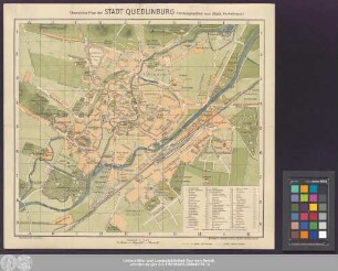 Übersichts-Plan der Stadt Quedlinburg