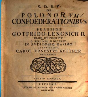 De Polonorum Confoederationibus