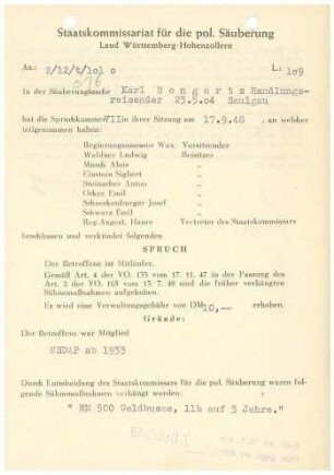 Bongartz, Karl