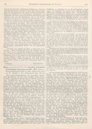 395-397 [Rezension] Müller, Karl Otto, Aktenstücke zur Geschichte der Reformation in Ravensburg von 1523-1577