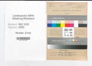 Entnazifizierung Ernst Mueller , geb. 12.06.1896 (Steiger)
