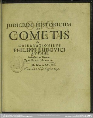 Judicium de cometis