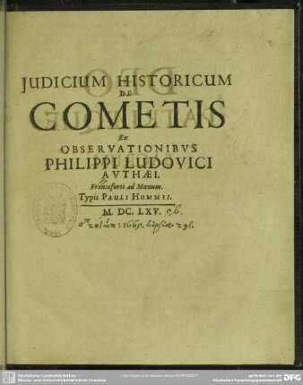 Judicium de cometis