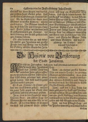 Die Historie von Verstörung der Stadt Jerusalem
