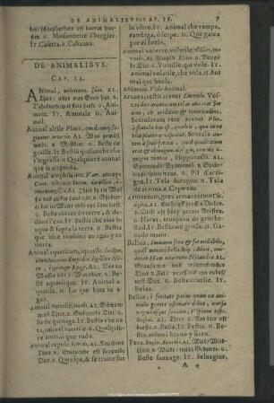 De Animalibus. Cap. II