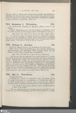 584. 1615, Mai 18. Wittenberg