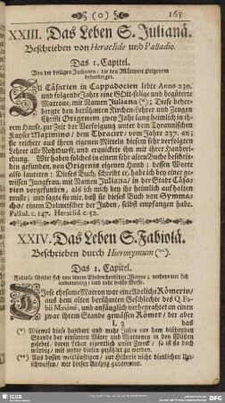 XXIV. Das Leben S. Fabiolä : Beschrieben von Hieronymum