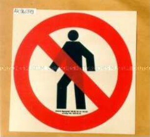 Schild: Für Fußgänger verboten (Piktogramm)