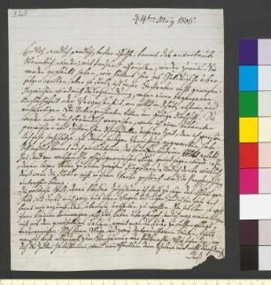 Brief von Sachsen-Gotha und Altenburg, August Prinz von an Goethe, Johann Wolfgang von