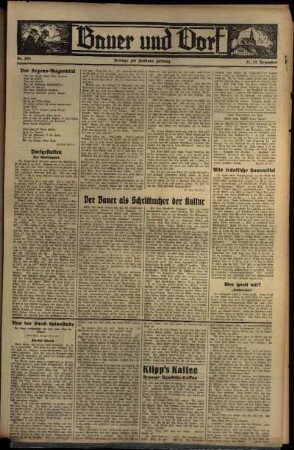 Dritte Ausgabe vom Sonntag, den 22. Dezember 1935.