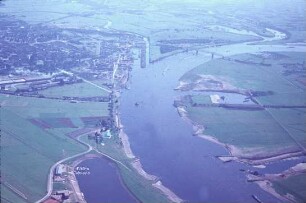 Rhein vor dem Ausbau 1962 bei Wesel