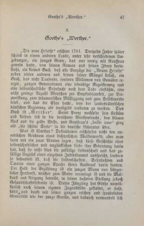 3. Goethe's "Werther"