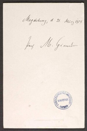 Porträt Martin Girndt : Foto-/Bildersammlung Stenografische Sammlung. Porträt Martin Girndt. Photographie (um 1905; J. Kindermann). Dresden: SLUB P a 0908