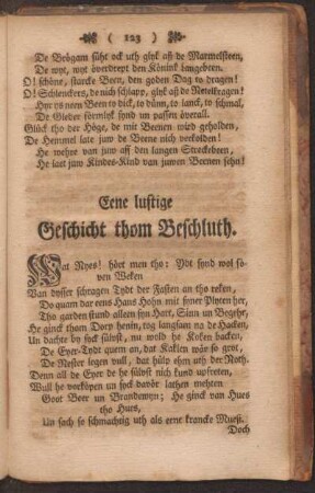 Eene lustige Geschicht thom Beschluth