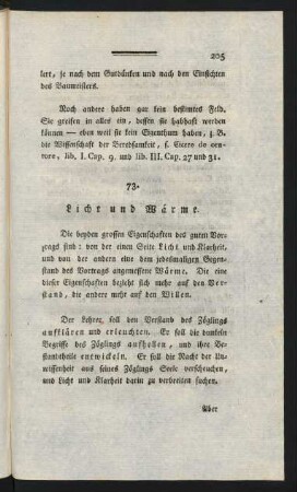 73. Licht und Wärme