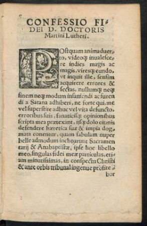 Confessio Fidei D. Doctoris Martini Lutheri.