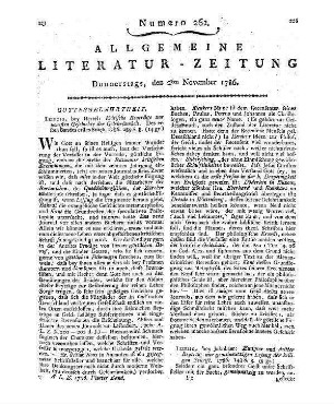 Kritische Beyträge zur neuesten Geschichte der Gelehrsamkeit. Bd. 1, St. 1. [Hrsg. v. J. P. A. Müller]. Leipzig: Hertel 1786