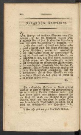 Kurzgefaßte Nachrichten
