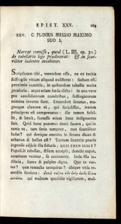 XXV. C. Plinius Messio Maximo Suo S.