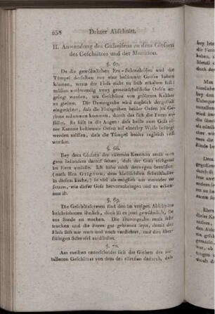 II. Anwendung des Gusseisens zu dem Giessen des Geschützes und der Munition