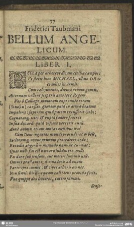 Friderici Taubmani Bellum Angelicum