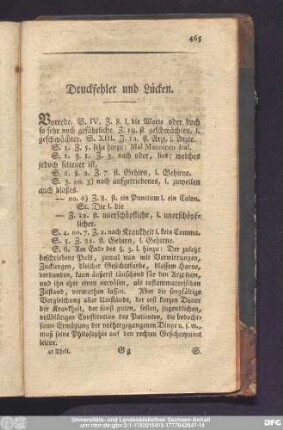 Druckfehler und Lücken.