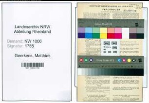 Entnazifizierung Matthias Geerkens , geb. 08.08.1888 (Metzger)