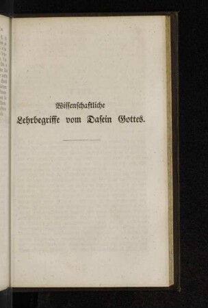 Wissenschaftliche Lehrbegriffe vom Dasein Gottes.