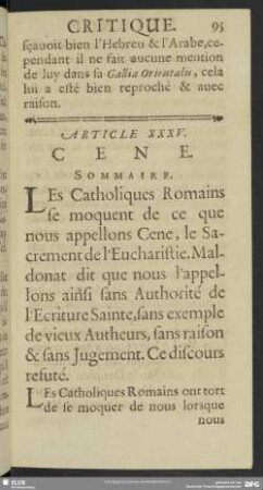 Article XXXV. Cene