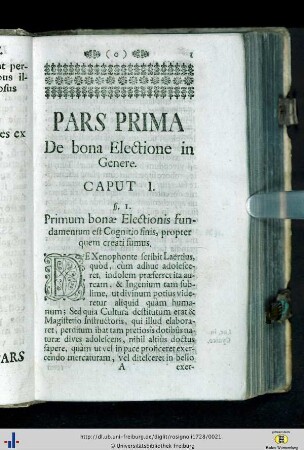 Pars Prima. De bona electione in genere