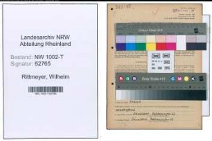 Entnazifizierung Wilhelm Rittmeyer , geb. 12.04.1896 (Klempner)