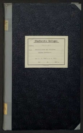 Schulvorstand der Volksschule Merscheid 1876-1891