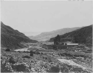 Bergbausiedlung Chuquiaguillo mit Tal von La Paz und Hochebene von Bolivien im Hintergrund