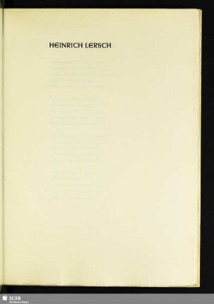 Heinrich Lersch