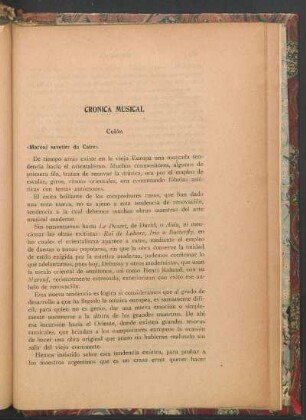 Crónica musical