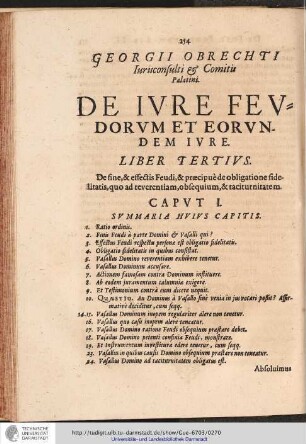 DE IVRE FEUDORUM ET EORUNDEM IVRE. LIBER TERTIUS. CAPUT I.