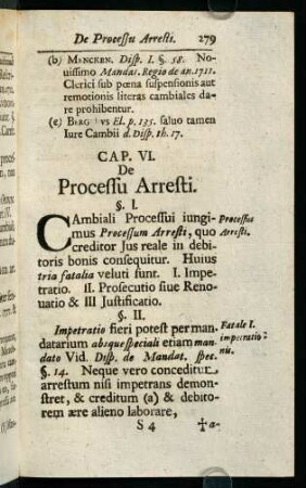 279-292, Cap. VI. De Processu Arresti. - Cap. VII. De Processu Possessorio, tam Summario in specie, quam Inhibitiuo.