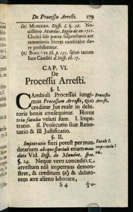 279-292, Cap. VI. De Processu Arresti. - Cap. VII. De Processu Possessorio, tam Summario in specie, quam Inhibitiuo.